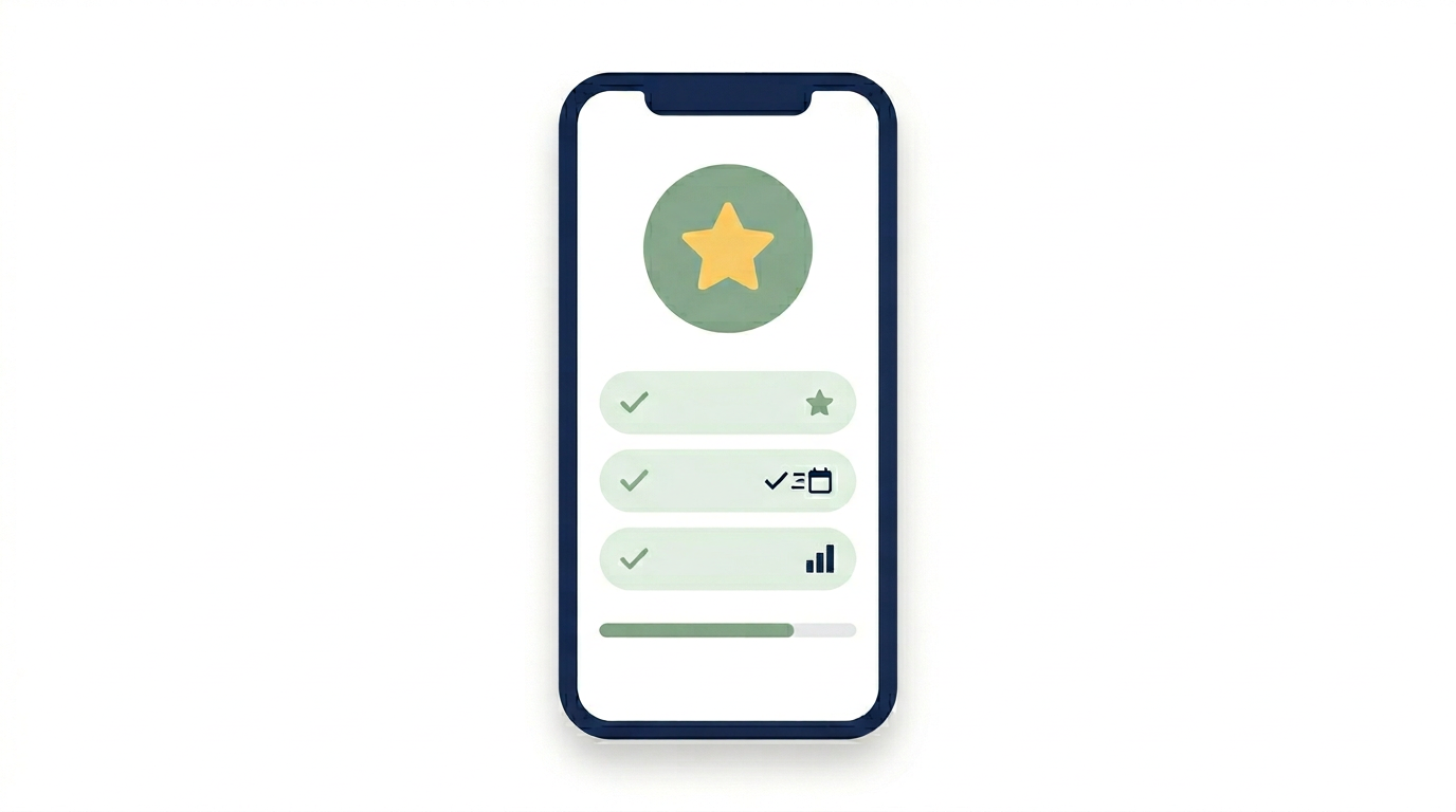 Alfred app - Celebrate Progress screen